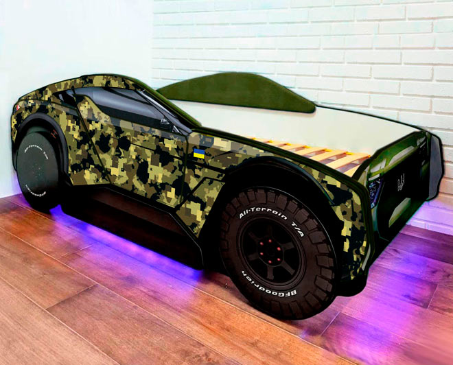 Ліжко-машина Allroad Pixel для хлопчиків і дівчаток в Україні