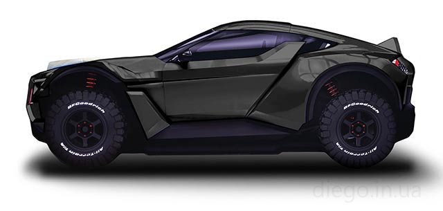 Ліжко Allroad чорного кольору