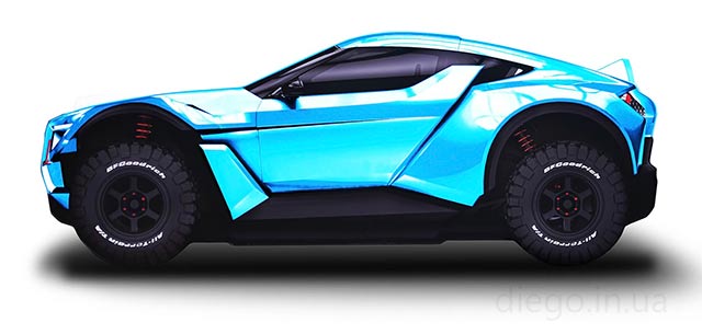 Ліжко Allroad блакитного кольору