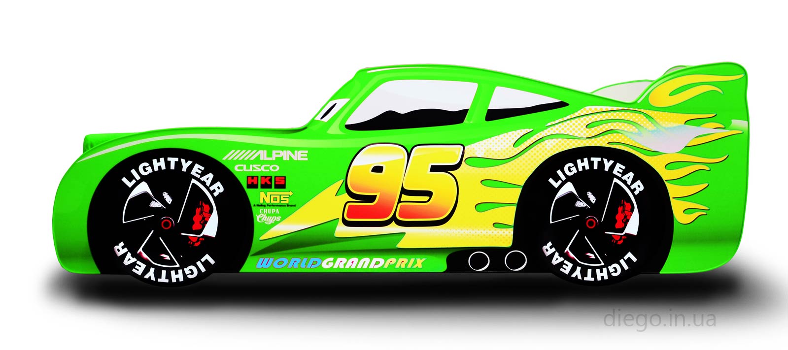 Ліжко Flash зеленого кольору