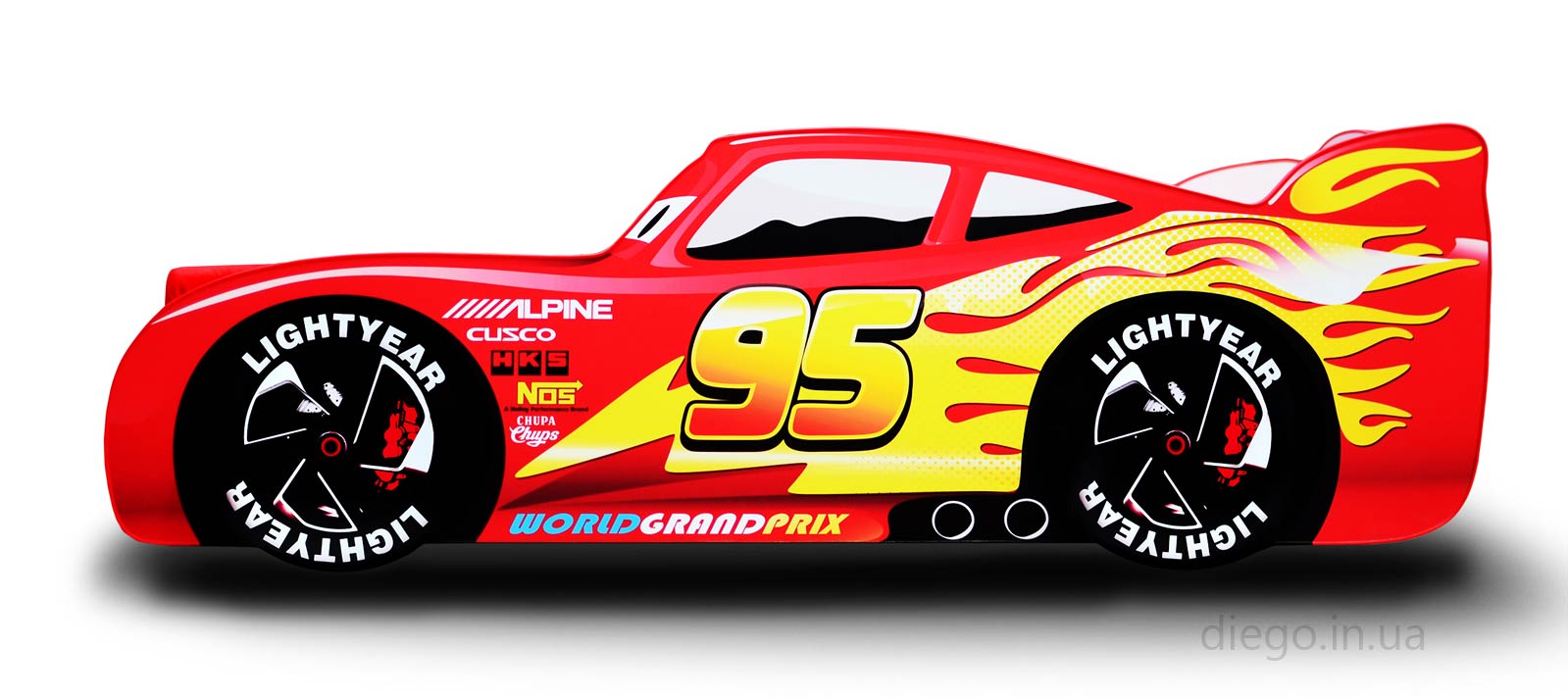 Ліжко Flash червоного кольору