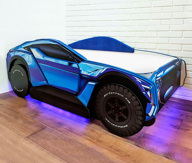 Ліжко-машина Allroad з ЛДСП для хлопчиків і дівчаток в Україні