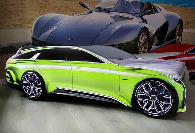 Лiжко машина Universal GT зеленого цвета