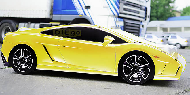 Лiжко машина Forsage желтого цвета